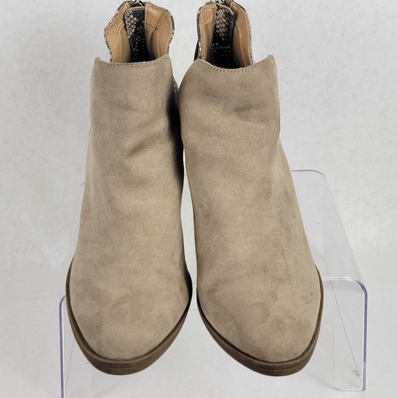 Dolcetta Jordan Womens 7.5 Snakeskin Ankle Boot Casual High Heeled Booties Vegan - Picture 7 of 12